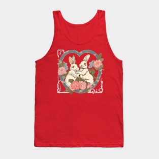 Rabbit Bunny in Love Combating Fight Couple Love Martial Arts Fighter Tank Top